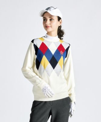 Munsingwear/マンシングウェア アーガイル柄クルーネックセーター