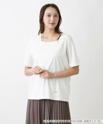 ＜Leilian plus house (Women/大きいサイズ)＞スクエアネックＴシャツ