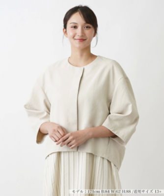 ノーカラージャケット【NEMIKA】 | Leilian plus house (Women 