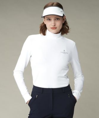 ランバンスポール 2024 モックネック 長袖ワンピース ゴルフウエア