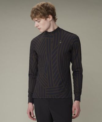 総柄プリントモックネック長袖シャツ【吸汗／UV】 | LANVIN SPORT 