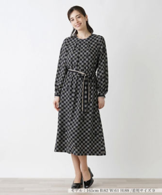 ＜Leilian (Women)＞洗える総柄ワンピース【ＲＯＣＨＡＳ　Ｐｒｅｍｉｅｒｅ】