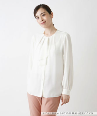 ＜Leilian (Women)＞ボウタイ風ブラウス【ＴＨＥ　ＮＥＷ】【Ｌｅｉｌｉａｎ　ＷＨＩＴＥ　ＬＡＢＥＬ】