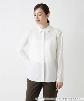 ＜Leilian (Women)＞襟付きブラウス【ＴＨＥ　ＮＥＷ】【Ｌｅｉｌｉａｎ　ＷＨＩＴＥ　ＬＡＢＥＬ】