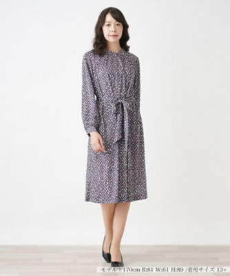 ＜Leilian plus house (Women/大きいサイズ)＞総柄ワンピース【ＲＯＣＨＡＳ　Ｐｒｅｍｉｅｒｅ】