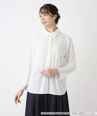 ＜Leilian plus house (Women/大きいサイズ)＞襟付きブラウス【ＴＨＥ　ＮＥＷ】【Ｌｅｉｌｉａｎ　ＷＨＩＴＥ　ＬＡＢＥＬ】