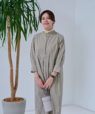 洗える ストライプシャツワンピース | CARA O CRUZ (Women)/キャラ・オ 