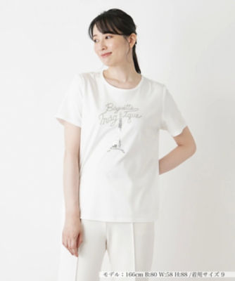 ＜Leilian (Women)＞Ｔシャツ【Ｌｅｉｌｉａｎ　ＷＨＩＴＥ　ＬＡＢＥＬ】