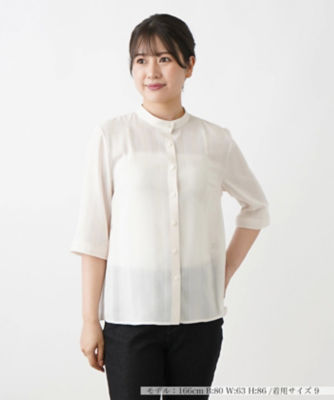 ＜Leilian (Women)＞ブラウス【Ｌｅｉｌｉａｎ　ＷＨＩＴＥ　ＬＡＢＥＬ】