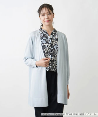 ＜Leilian plus house (Women/大きいサイズ)＞ロング丈トッパーカーディガン