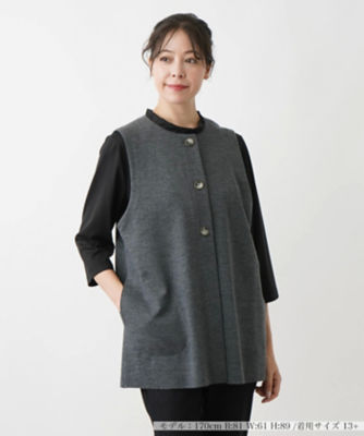 ＜Leilian plus house (Women/大きいサイズ)＞ノーカラーベスト