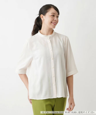 ＜Leilian plus house (Women/大きいサイズ)＞ブラウス【Ｌｅｉｌｉａｎ　ＷＨＩＴＥ　ＬＡＢＥＬ】