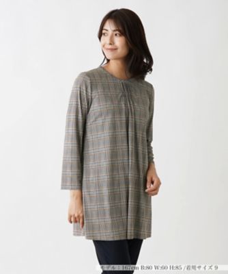 ＜Leilian (Women)＞グレンチェックカットソー