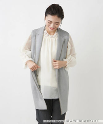 ＜Leilian (Women)＞テーラードニットベスト【ＴＨＥ　ＮＥＷ】【Ｌｅｉｌｉａｎ　ＷＨＩＴＥ　ＬＡＢＥＬ】