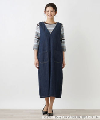 ＜Leilian plus house (Women/大きいサイズ)＞ジャンパースカート【Ｌ　ＪＥＡＮＳ】