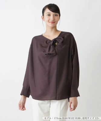 ＜Leilian plus house (Women/大きいサイズ)＞リボンデザインブラウス【ＴＨＥ　ＮＥＷ】