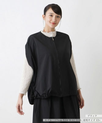 ＜Leilian plus house (Women/大きいサイズ)＞コクーンシルエットベスト