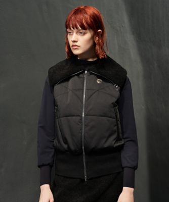 ランバン　スポール　ＬＡＮＶＩＮ　ＳＰＯＲＴ中わたアウターベスト【ＨＥＡＴ　ＮＡＶＩ裏地付き／衿取り外し可】