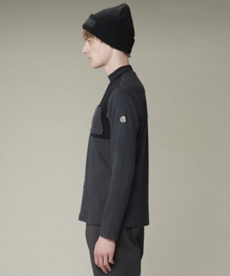 LANVIN SPORT ランバンスポール 総柄 モノクロ 長袖 モック