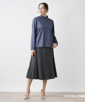 シルクハイネックカットソー | Leilian plus house (Women/大きい  