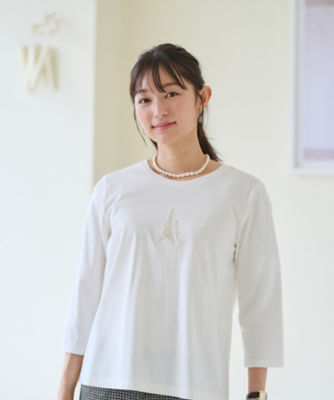 ＜CARA O CRUZ (Women)＞洗える　エッフェル塔Ｔシャツ【ＣｏＣ　ｂｙ　ＣＡＲＡ　Ｏ　ＣＲＵＺ】