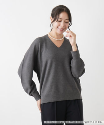 ＜Leilian plus house (Women/大きいサイズ)＞Ｖネックセ－タ－