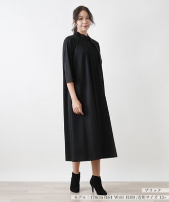 ＜Leilian plus house (Women/大きいサイズ)＞ボウタイワンピース【ＴＨＥ　ＮＥＷ】【Ｌｅｉｌｉａｎ　ＷＨＩＴＥ　ＬＡＢＥＬ】