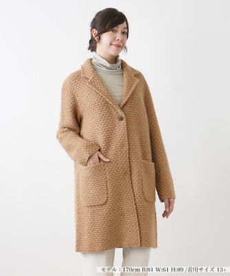 ＜Leilian plus house (Women/大きいサイズ)＞ラメニットコート