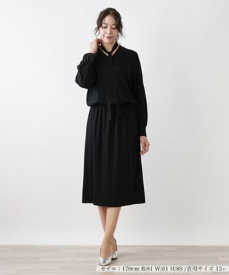 ＜Leilian plus house (Women/大きいサイズ)＞ボウタイワンピース