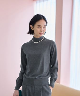 ＜CARA O CRUZ (Women)＞【質感のいい】ハイネックニット【ＺＥＧＮＡ　ＢＡＲＵＦＦＡ】【セットアップ】