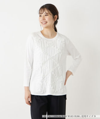 ＜Leilian (Women)＞カットソー【ＴＨＥ　ＮＥＷ】【Ｌｅｉｌｉａｎ　ＷＨＩＴＥ　ＬＡＢＥＬ】