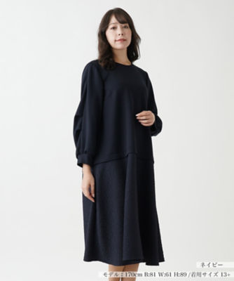 ＜Leilian plus house (Women/大きいサイズ)＞切替ワンピース【ＴＨＥ　ＮＥＷ】【Ｌｅｉｌｉａｎ　ＷＨＩＴＥ　ＬＡＢＥＬ】