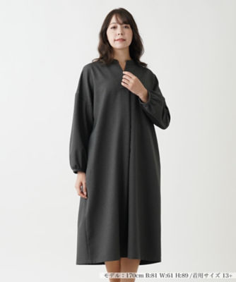 ＜Leilian plus house (Women/大きいサイズ)＞スキッパーネックワンピース【ＴＨＥ　ＮＥＷ】