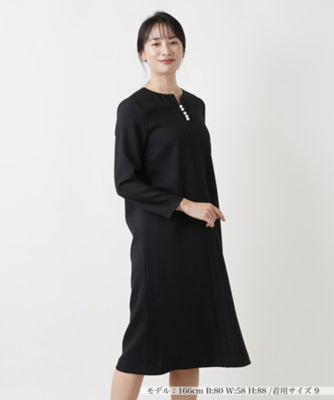 ＜Leilian (Women)＞キーネックワンピース【Ｌｅｉｌｉａｎ　ＷＨＩＴＥ　ＬＡＢＥＬ】