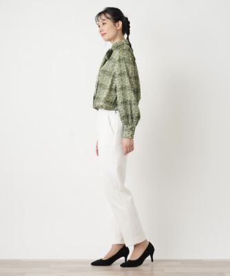 チェックボウタイブラウス【ROCHAS Premiere
