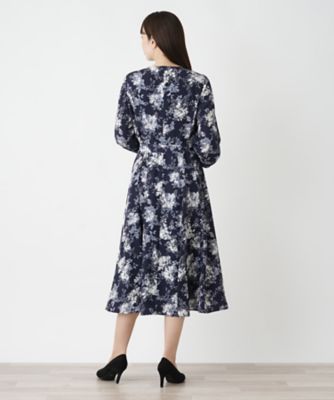 フラワーデザインワンピース【Leilian WHITE LABEL 