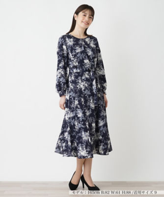 フラワーデザインワンピース【Leilian WHITE LABEL 