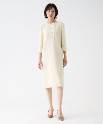 LANVIN collection 有り難う ツイードワンピース