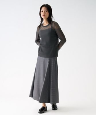 ランバンコレクション　フレアスカート コットンナイロンタフタフレアスカート|LANVIN COLLECTION