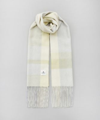 カシミヤウール チェックマフラー（WASH） | LANVIN en Bleu