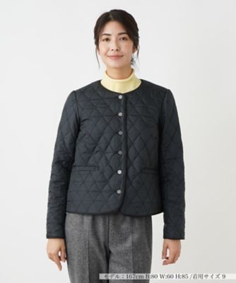 ＜Leilian (Women)＞中わた入りノーカラージャケット【Ｌｅｉｌｉａｎ　ＷＨＩＴＥ　ＬＡＢＥＬ】