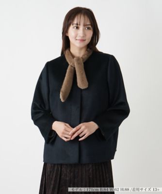 ＜Leilian plus house (Women/大きいサイズ)＞アルパカ混ノーカラーコート