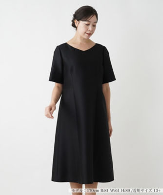 ＜Leilian plus house (Women/大きいサイズ)＞Ｖネックワンピース【ＥＴＥＲＮＡＬ】