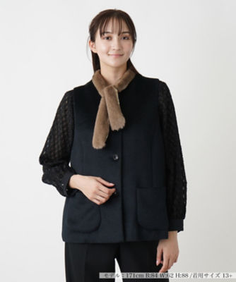 ＜Leilian plus house (Women/大きいサイズ)＞ノーカラーベスト