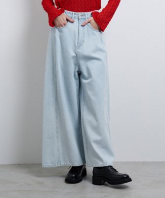 ボリュームワイドデニムパンツ | LANVIN en Bleu (Women)/ランバン 