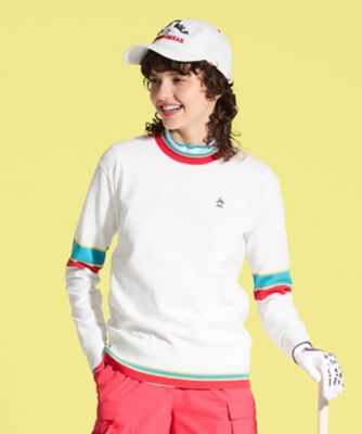 Munsingwear/マンシングウェア ロゴ柄ジャカードクルーネックセーター