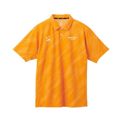 ムーブスポーツ　ＭＯＶＥＳＰＯＲＴ　ＳＵＮＳＣＲＥＥＮミニ鹿の子　総柄グラフィックポロシャツ