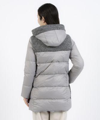 ラ　ジョコンダ　ＬＡ　ＪＯＣＯＮＤＥ　異素材コンビ　フーデッドダウンコート