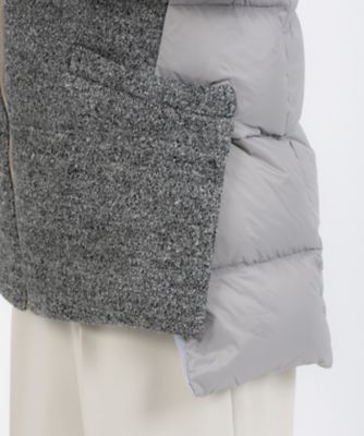 ラ　ジョコンダ　ＬＡ　ＪＯＣＯＮＤＥ　異素材コンビ　フーデッドダウンコート