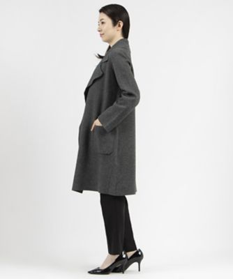 マダム　ジョコンダ　ＭＡＤＡＭ　ＪＯＣＯＮＤＥ　リバーシブル編み　紡毛ニットコート